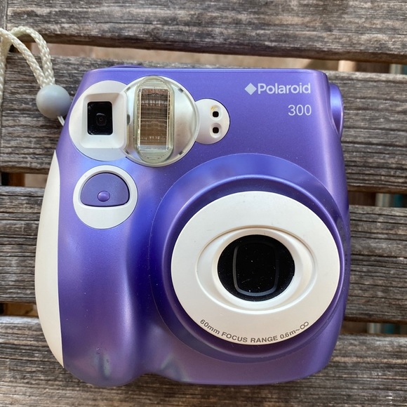 Polaroid Other - Polaroid 300 New Style Purple and White Instant Camera with Flash Like New